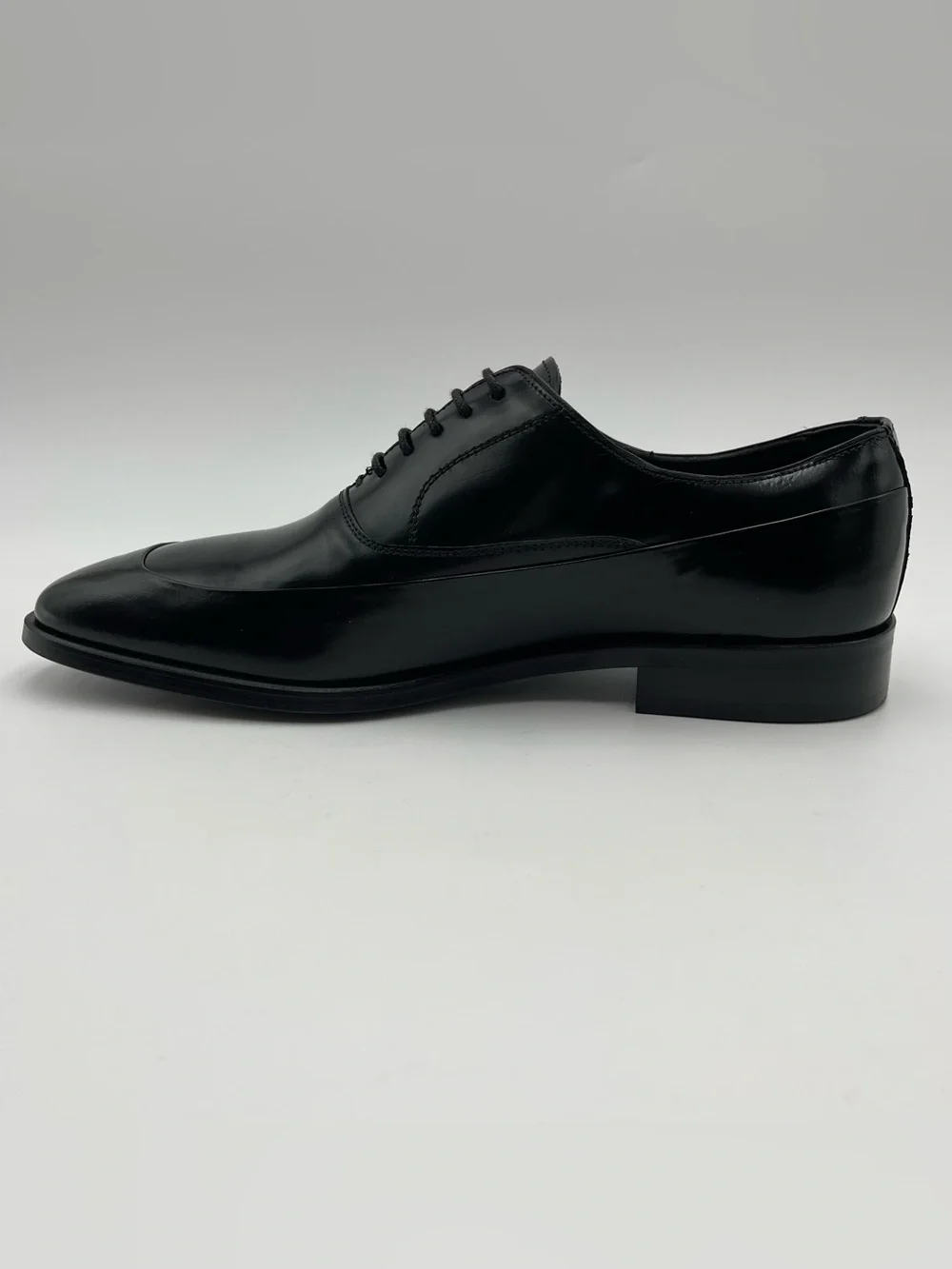 VELLAPAIS Men SZ 7 Black Leather Ballard Oxford Shoes-MSRP $309